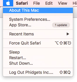 macOS About This Mac