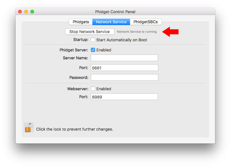 Windows Control Panel Network Service Setup