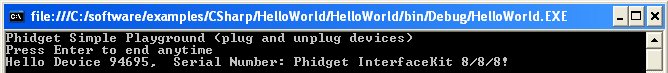 HelloWorld Output