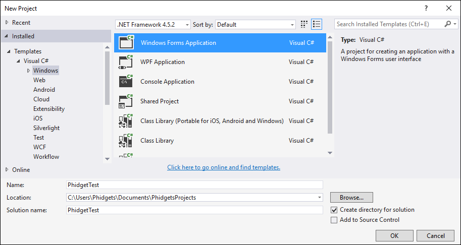 CSharp VS2015 New Project.png