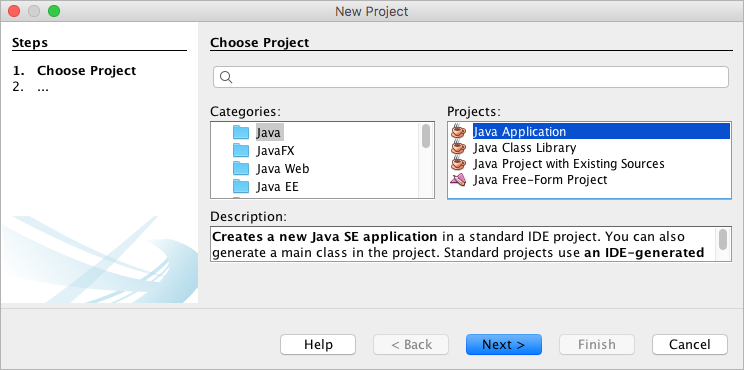 Java netbeans mac newproject.png