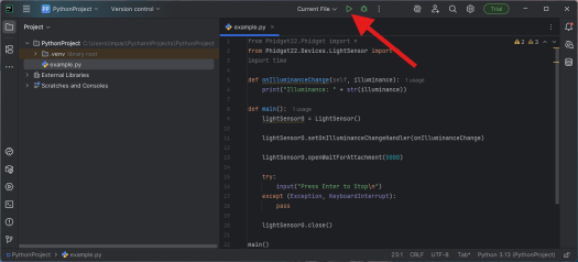Language - Python - Phidgets Support
