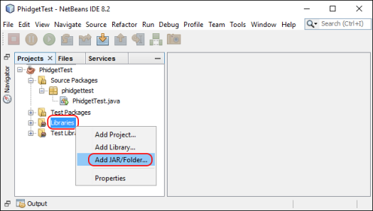 Language - Java - Phidgets Support