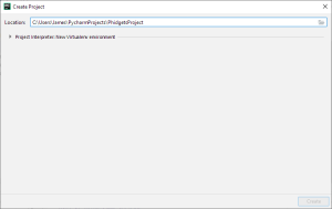 Python pycharm newproject.PNG