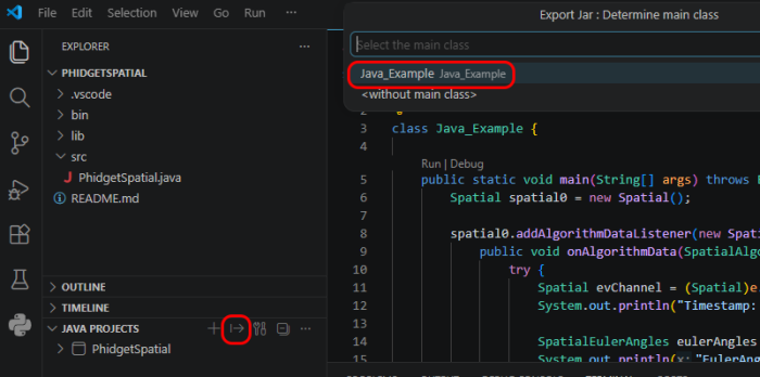 Language - Java - Phidgets Support