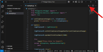 Language python vscode runcode.png