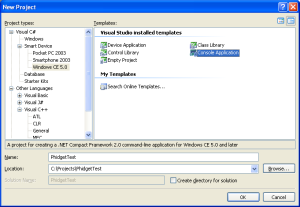 VS2005 CSharpCompact New Project.PNG