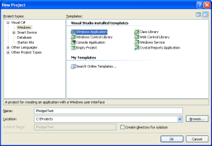 CSharp VS2005 New Project.PNG