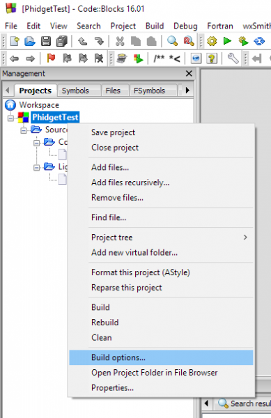 File:C codeblocks project build options.png