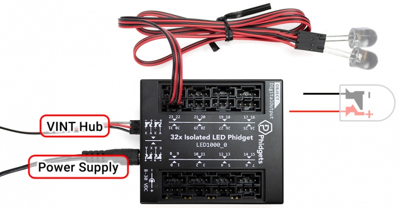 32x Isolated LED Phidget - LED1000_0 - Phidgets