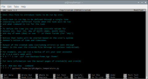 Raspberry Pi – Cron | Phidgets