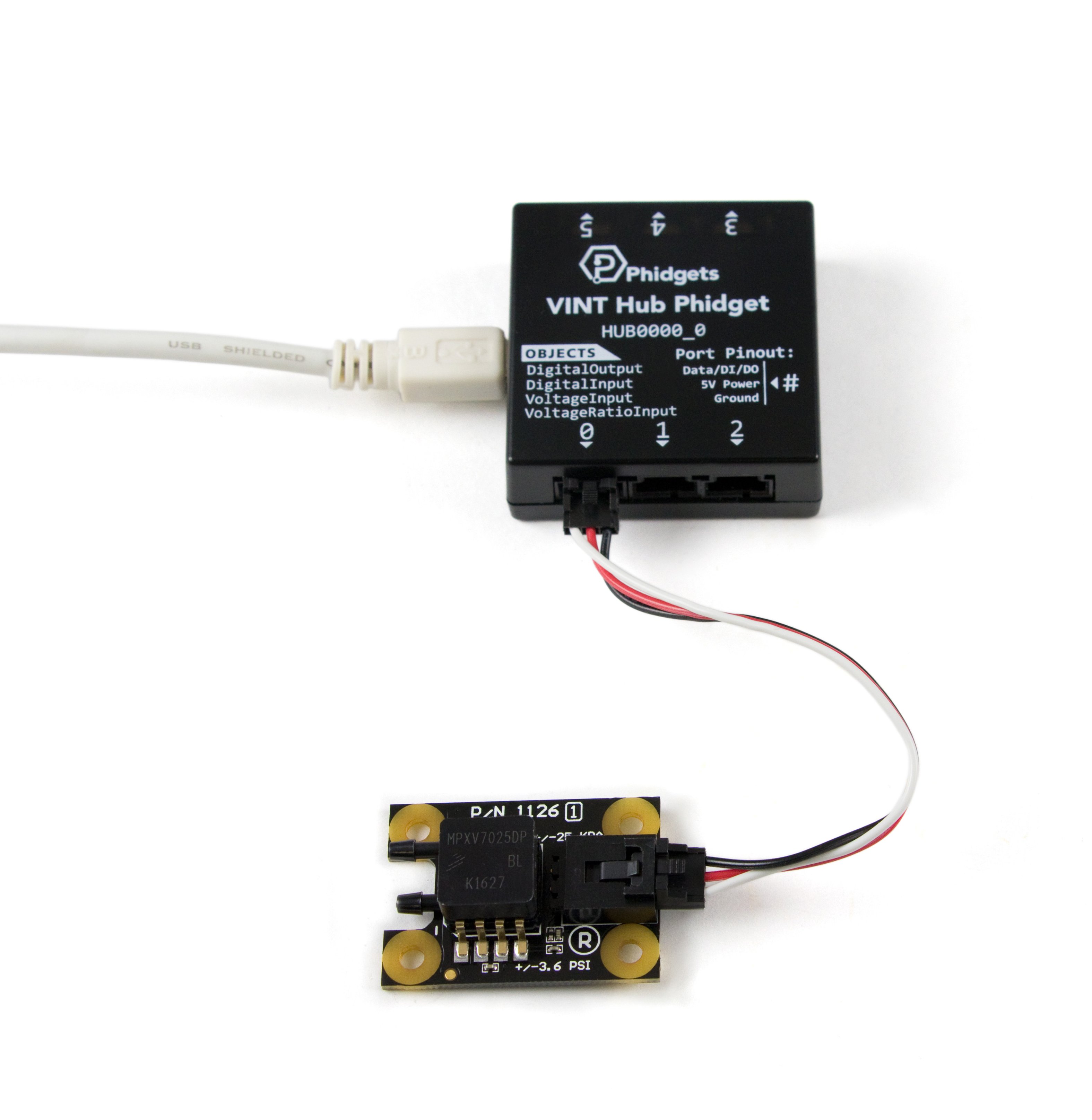 halsatページ Differential Air Pressure Sensor ± 25kPa - 1126_1B - Phidgets