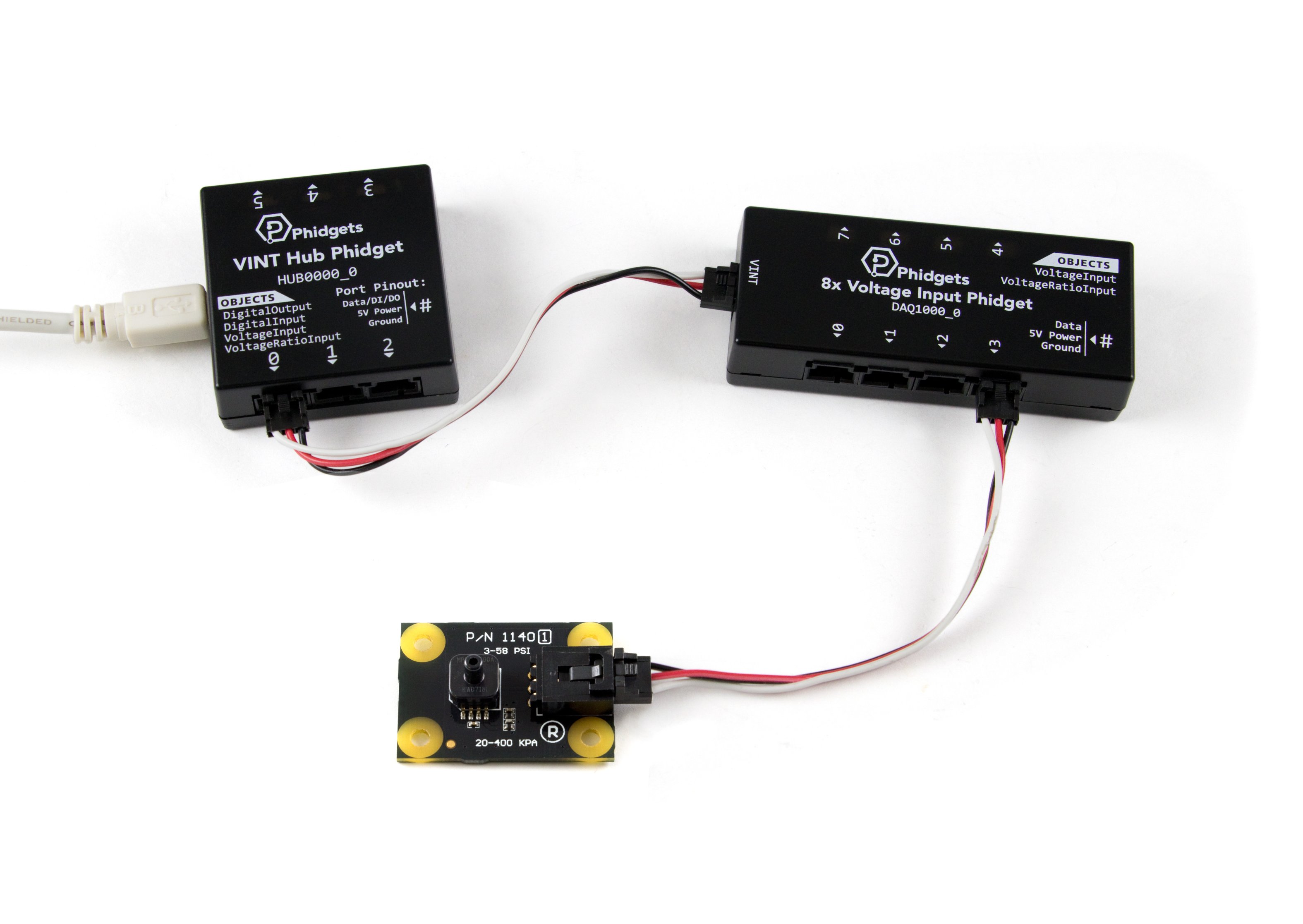Absolute Air Pressure Sensor 20-400 kPa - 1140_1B - Phidgets