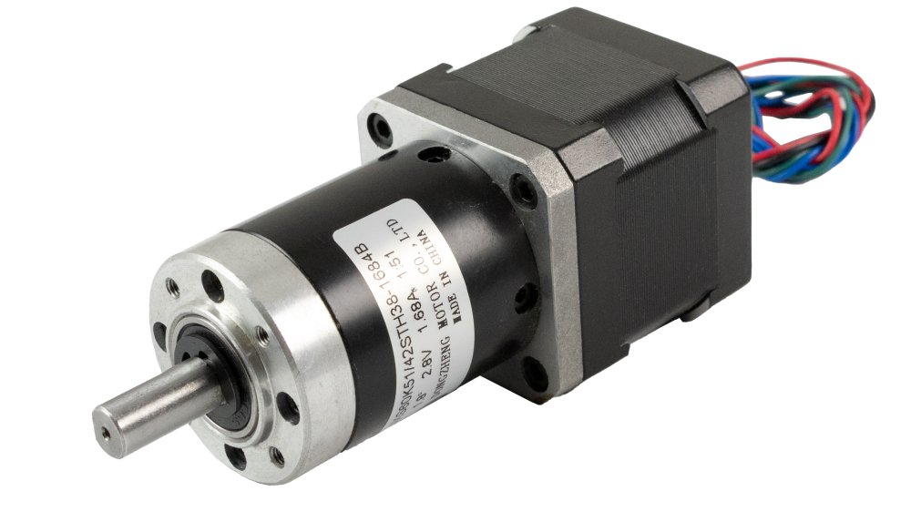 NEMA17 - 1.8 Degree - 1.68A Stepper - 51:1 Gearbox - 3328_0 - Phidgets
