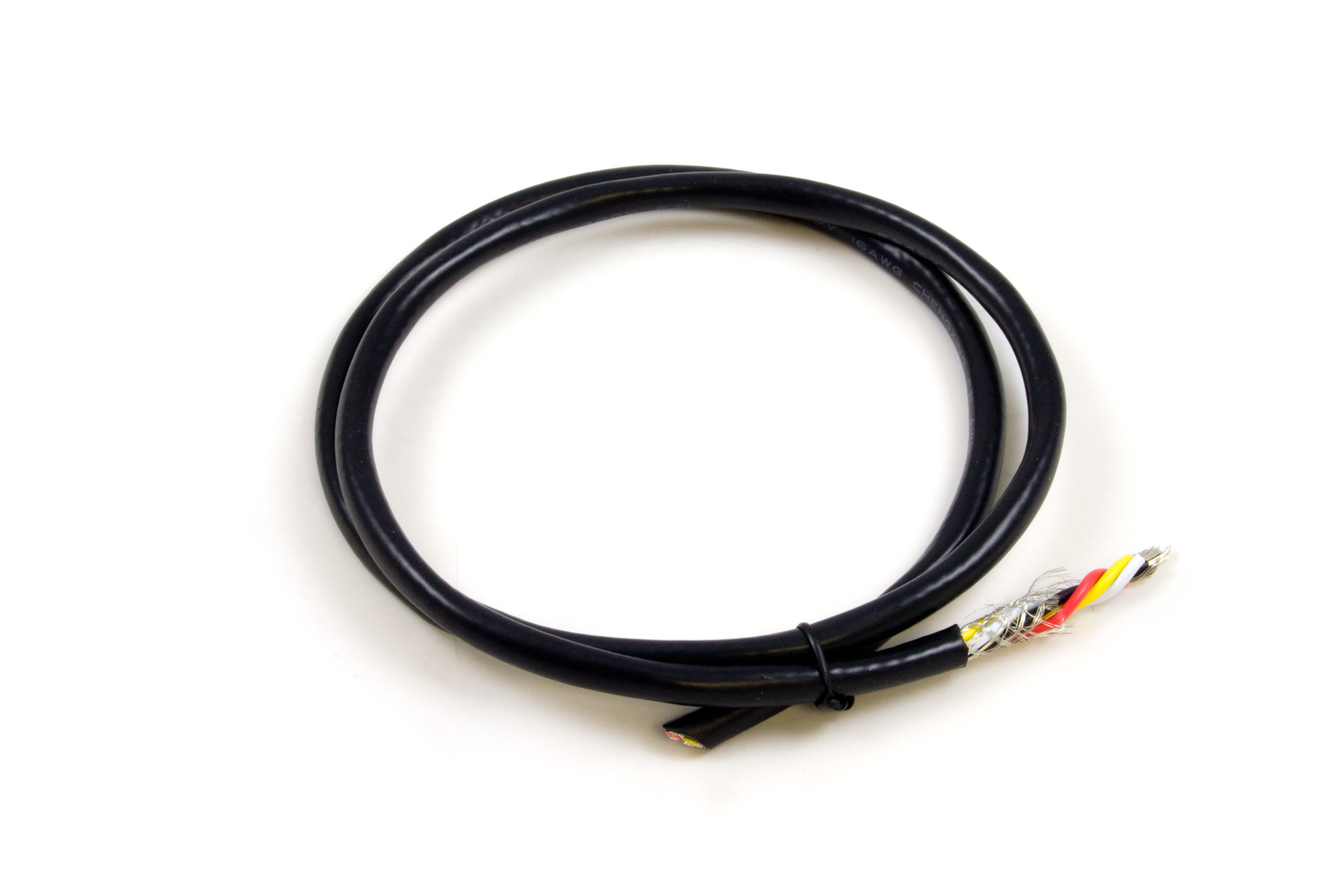 4 Conductor 16 AWG Wire Black (Shielded) - CBL4301_0 - Phidgets