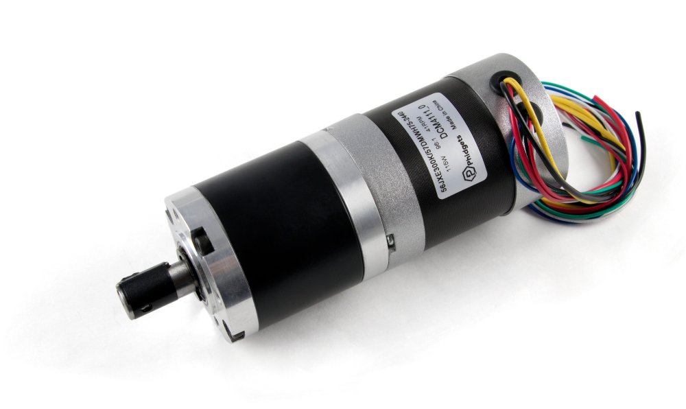 モーター YD-4001VK3-CP-DD51-MJ ワールドケミカル 50Hz NEMA23 - Brushless DC Motor - 96:1 Gearbox - DCM4111_0 - Phidgets